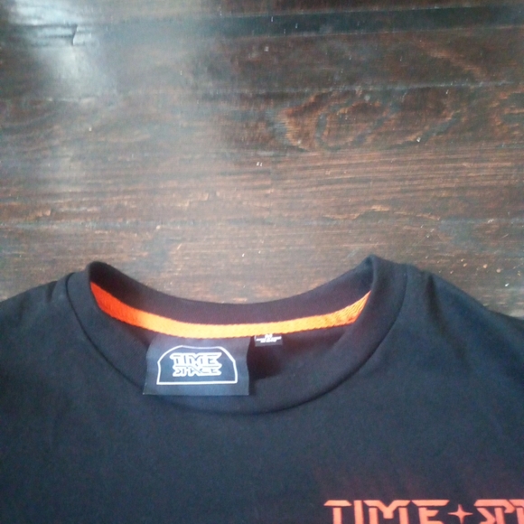 Time Space Mens Shirt Size Medium Color Black And Orange Zip Up Pocket Outdoor - Picture 7 of 13